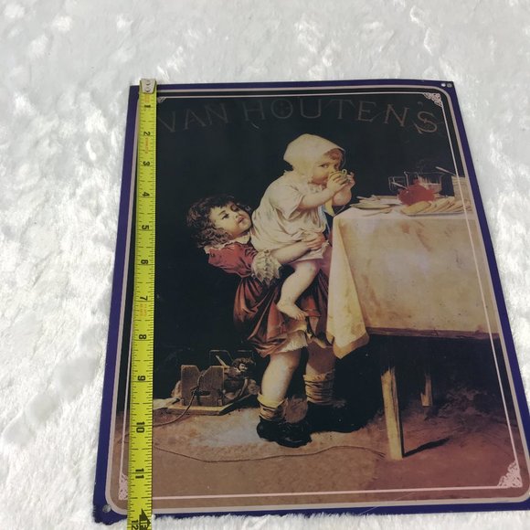 Van Houten's Cocoa Advertising Metal Sign 9.5" x 12" - Picture 4 of 5